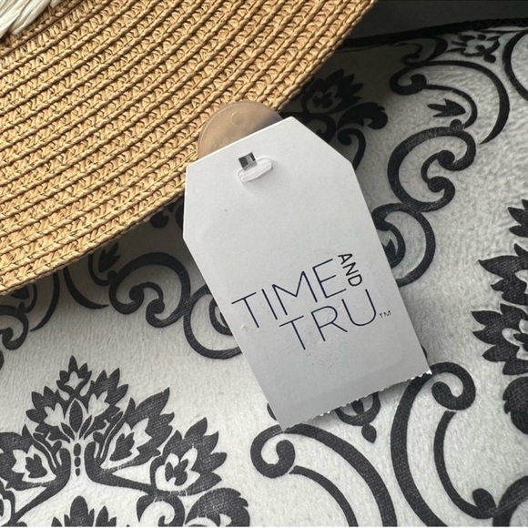 Time and Tru Boho Embroidered Fedora Hat NWT Sun Hat Beach Vacation - Picture 8 of 8